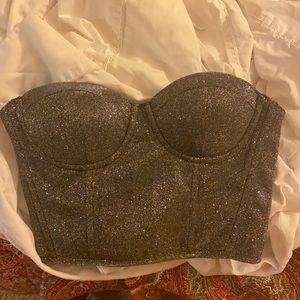 glitter corset top